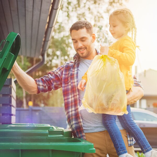 Vrecko na odpad zaťahovací citrón 60 l/10 ks