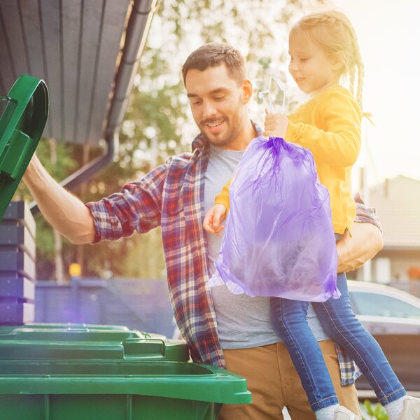 Vrecko na odpad zaťahovací levanduľa 60 l/10 ks