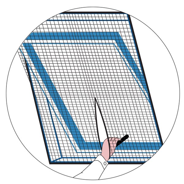 Sieť proti hmyzu strešné okno 120x140 cm čierna
