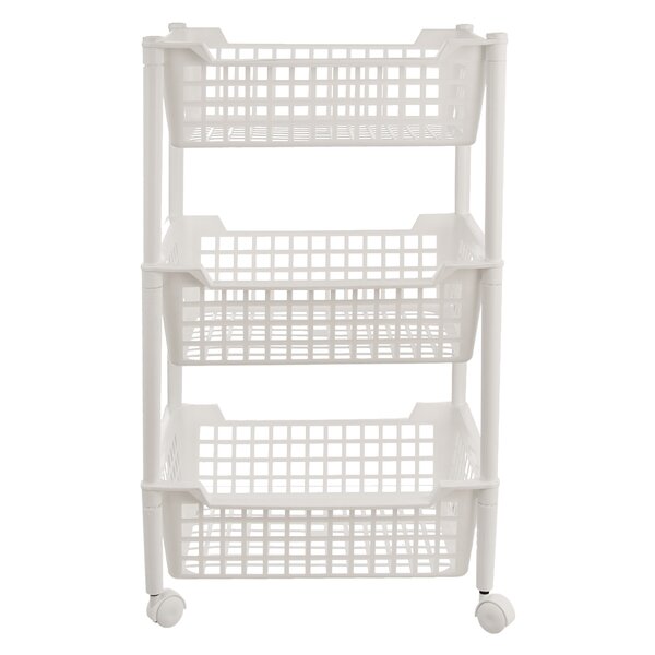 Regál s kolieskami 3 poschodia