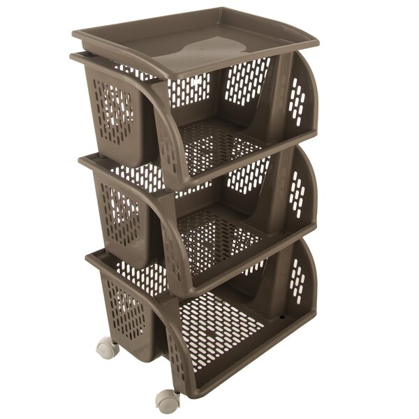 Regál s kolieskami Chico 3 poschodia