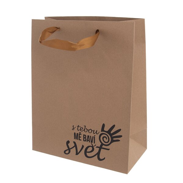 Darčeková taška 26x32,5 cm S TEBOU MA BAVÍ SVET