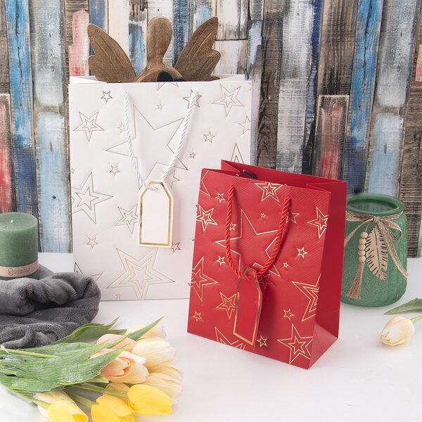 Darčeková taška hviezda 26x12x32 cm