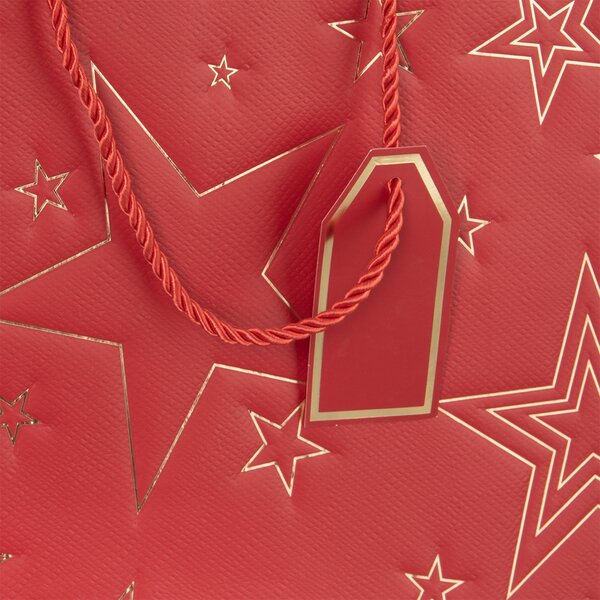Darčeková taška hviezda 31x12x26 cm