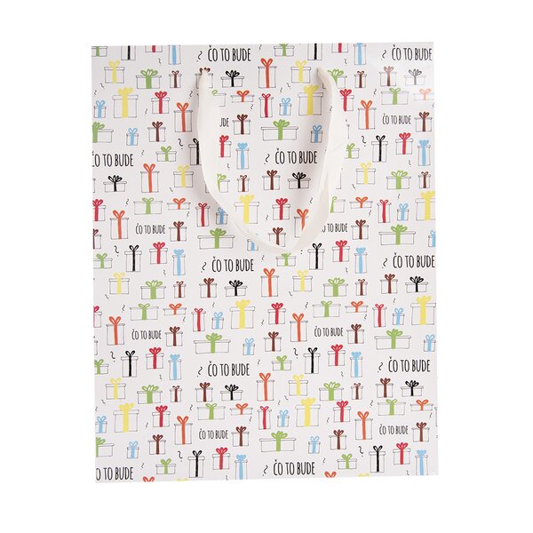 Darčeková taška Čo to bude 26x12x32 cm