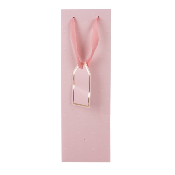 Darčeková taška vytlačované srdiečka 12x9x36 cm