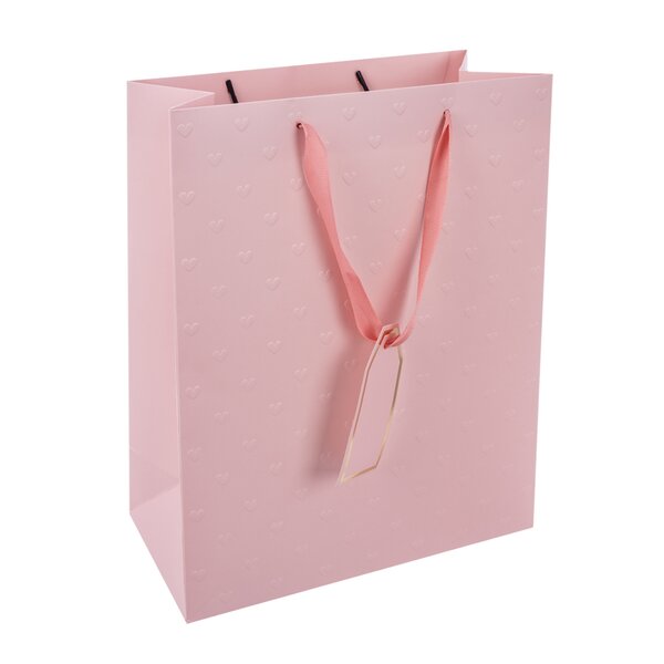 Darčeková taška vytlačované srdiečka 26x12x32 cm