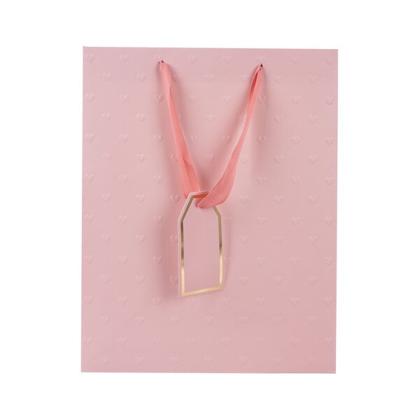 Darčeková taška vytlačované srdiečka 26x12x32 cm