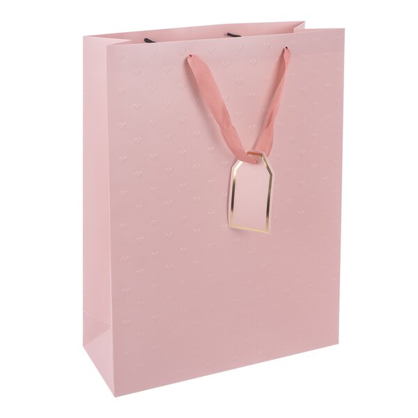 Darčeková taška vytlačované srdiečka 30,5x12x42 cm