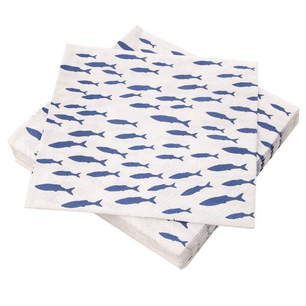 Servírovací obrúsky Modré rybičky SEA