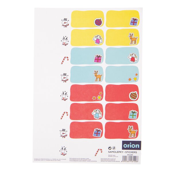 Samolepky Vianoce detské prázdne