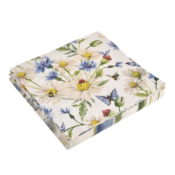 Servírovacie obrúsky jarné kvety