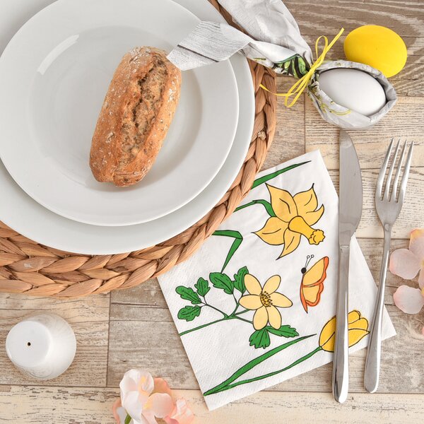 Servírovacie obrúsky jarná lúka