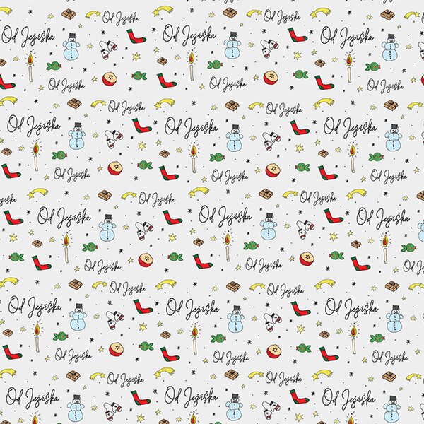 Vianočný baliaci papier Od Ježiška 500x70 cm