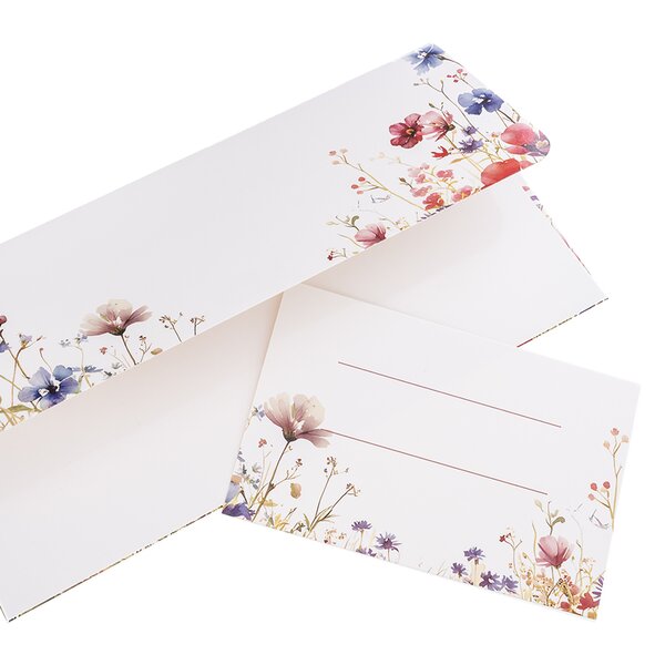 Papierová obálka kvety s vloženou kartičkou