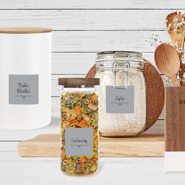 Samolepky na dózy GREY