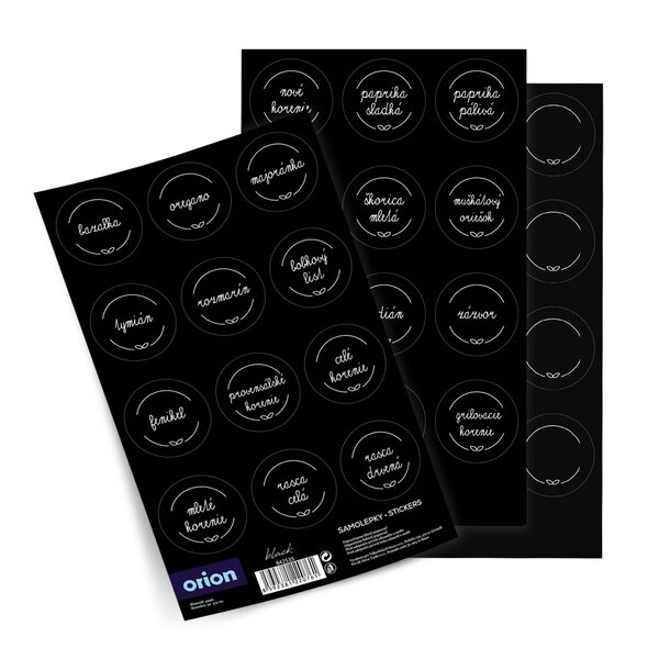 Samolepky na koreničky BLACK