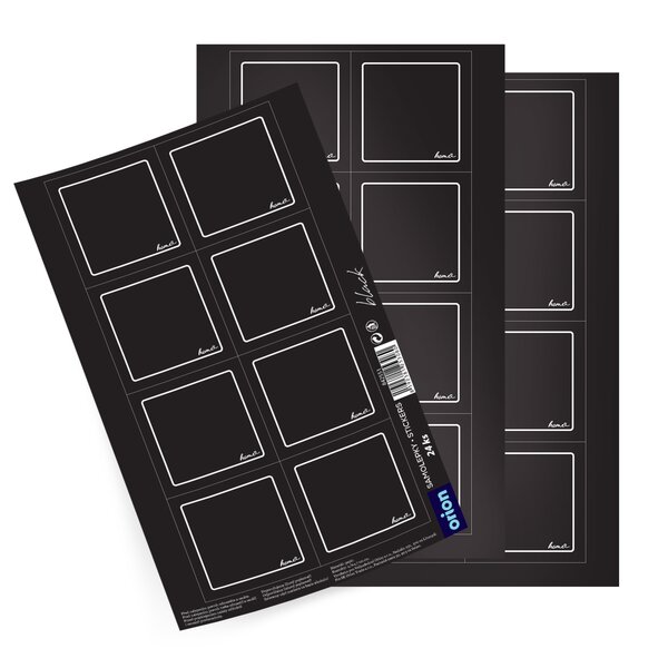 Samolepky na dózy BLACK