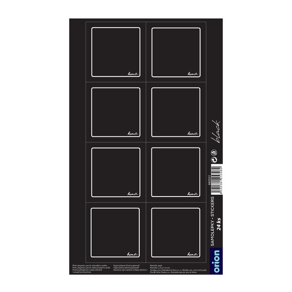 Samolepky na dózy BLACK