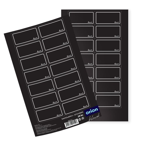 Samolepky na koreničky BLACK