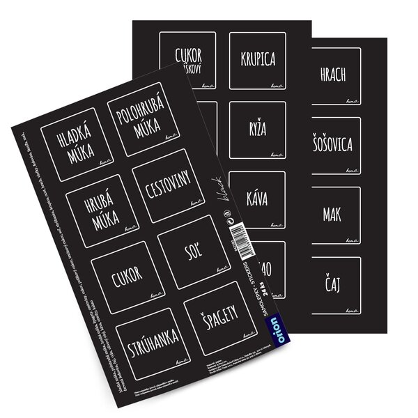 Samolepky na dózy BLACK