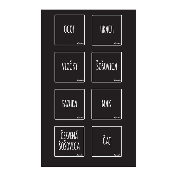 Samolepky na dózy BLACK