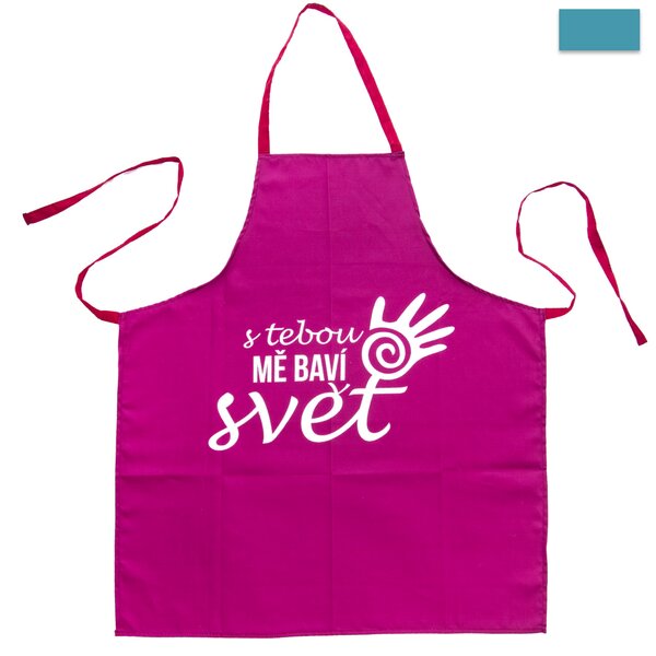 Kuchynská zástera S TEBOU MA BAVÍ SVET