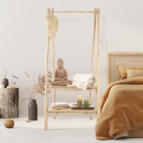 Drevený stojan s 2 policami 71x50x158 cm