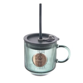 Hrnček s viečkom a slamkou VERDE 0,35 l