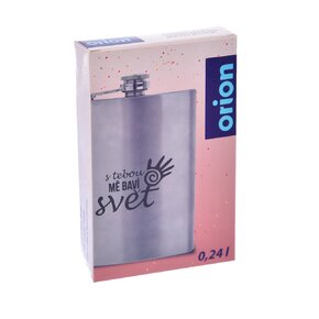 Vrecková fľaša S TEBOU MA BAVÍ SVET 0,24 l