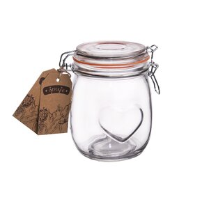 Dóza s klipovým uzáverom Bela 0,75 l srdce