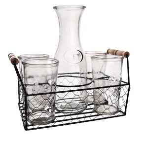 Karafa so 4 pohármi so stojanom