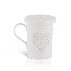 Hrnček s pokrievkou Light srdce 0,42 l