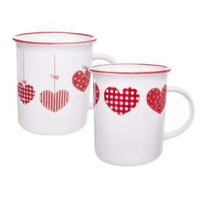 Hrnček Home Love SRDCE 0,35 l 2 ks