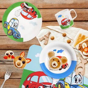 Plytký detský tanier AUTO pr. 21 cm