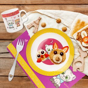 Plytký detský tanier KOCÚRY pr. 21 cm