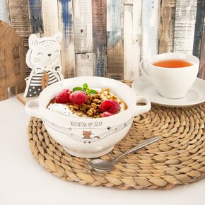 Miska NEKONEČNÁ LÁSKA mačka s uchami pr. 14 cm