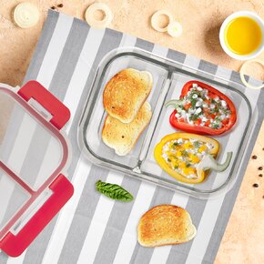 Zapekacia miska delená s vekom 21x16x7 cm