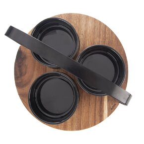 Servírovacie misky s táckou BLACK set
