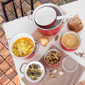 Miska BODKA Lem s viečkom pr. 13 cm