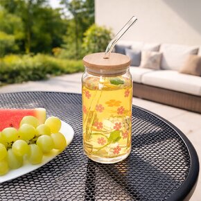 Pohár s viečkom a slamkou 0,5 l 1 ks