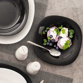 Dezertný tanier LUNA black 20x20 cm