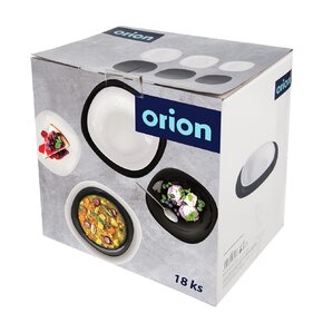 Jedálenská sada LUNA black and white 18 dielov