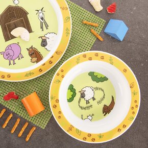 Hlboký detský tanier farma pr. 16 cm