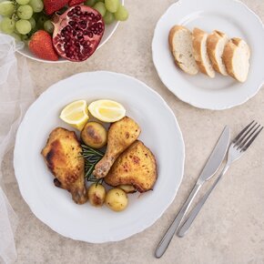 Plytký tanier MONA lem pr. 24,5 cm