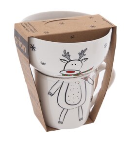 Hrnček s miskou sob 0,35 l