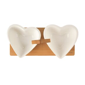 Servírovacie misky s táckou WHITELINE set