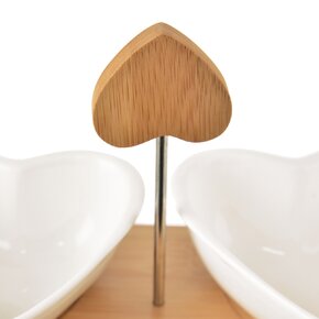 Servírovacie misky s táckou WHITELINE set