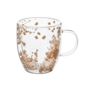 Dvojstenný hrnček DOUBLE kvety 0,35 l