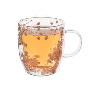 Dvojstenný hrnček DOUBLE kvety 0,35 l